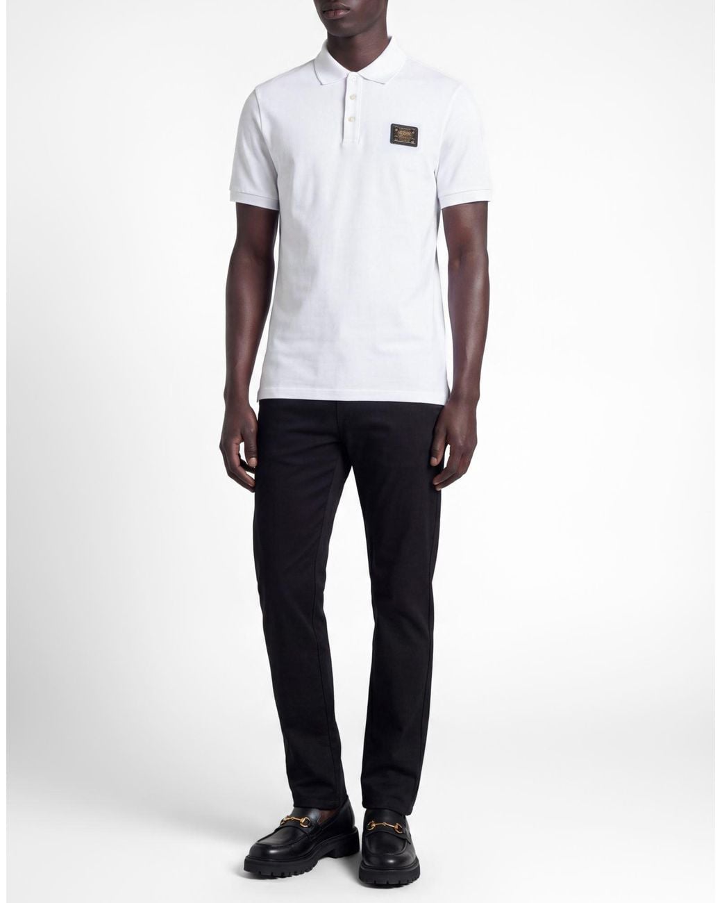 Moschino White Polo Shirt Cotton, Elastane for men
