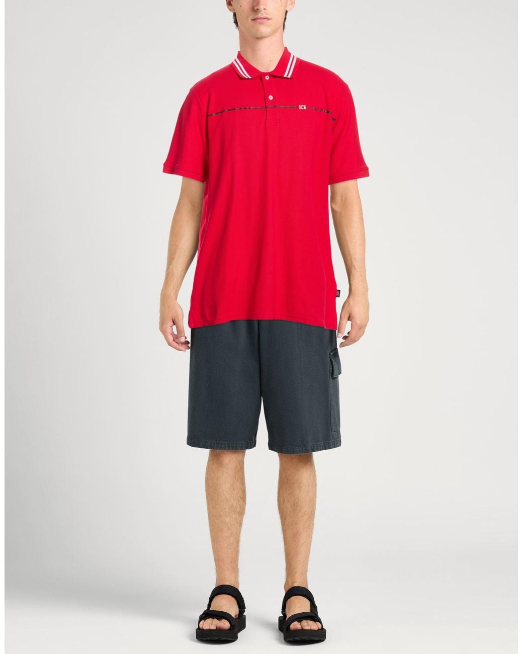 Ice Iceberg Red Polo Shirt Cotton for men