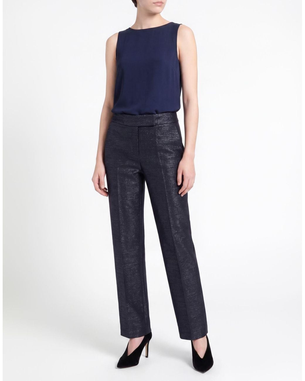 Peserico Blue Pants Virgin Wool, Viscose, Polyamide, Elastane