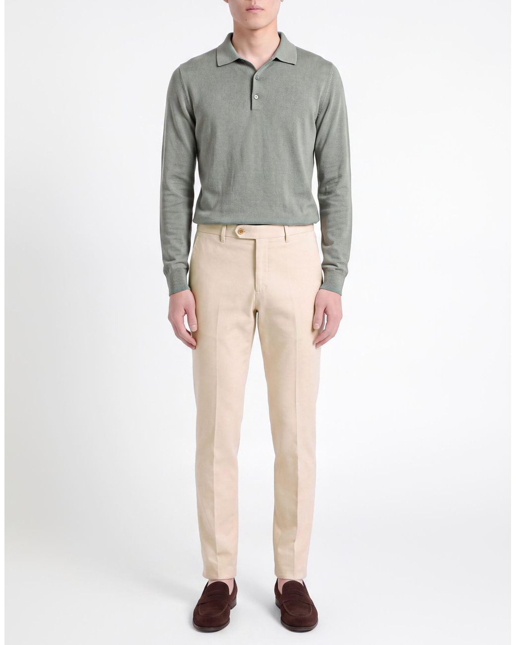 Incotex Natural Pants Cotton, Elastane for men