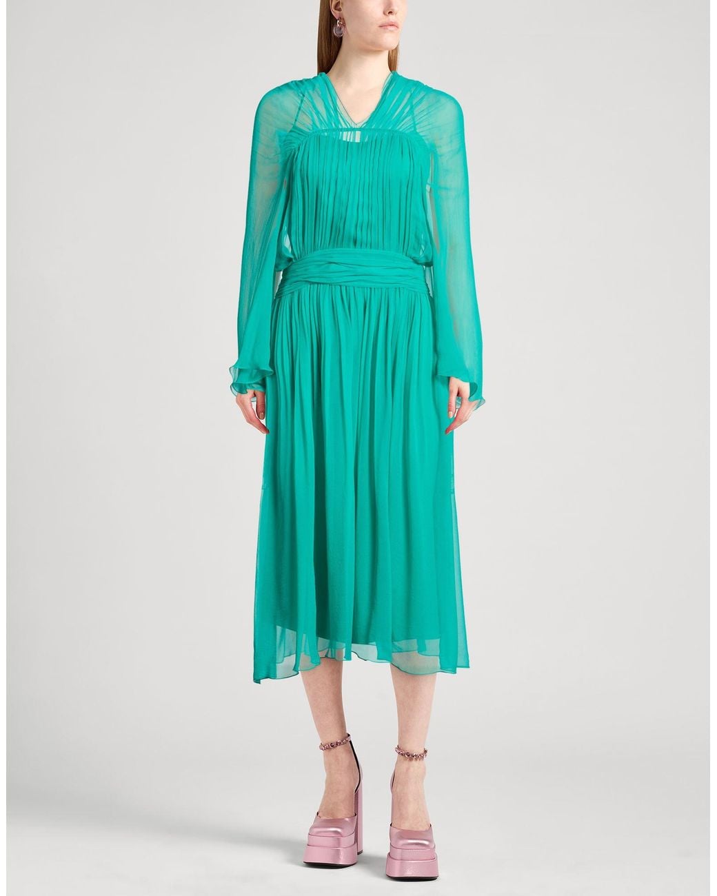 Alberta Ferretti Green Midi Dress