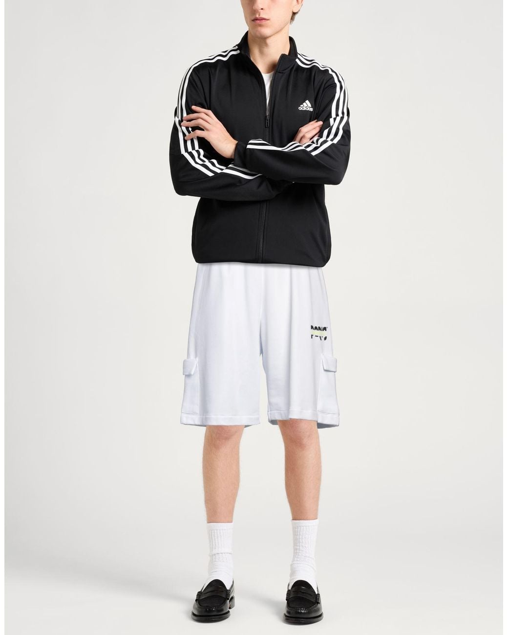 Gaelle Paris White Shorts & Bermuda Shorts Cotton, Elastane for men