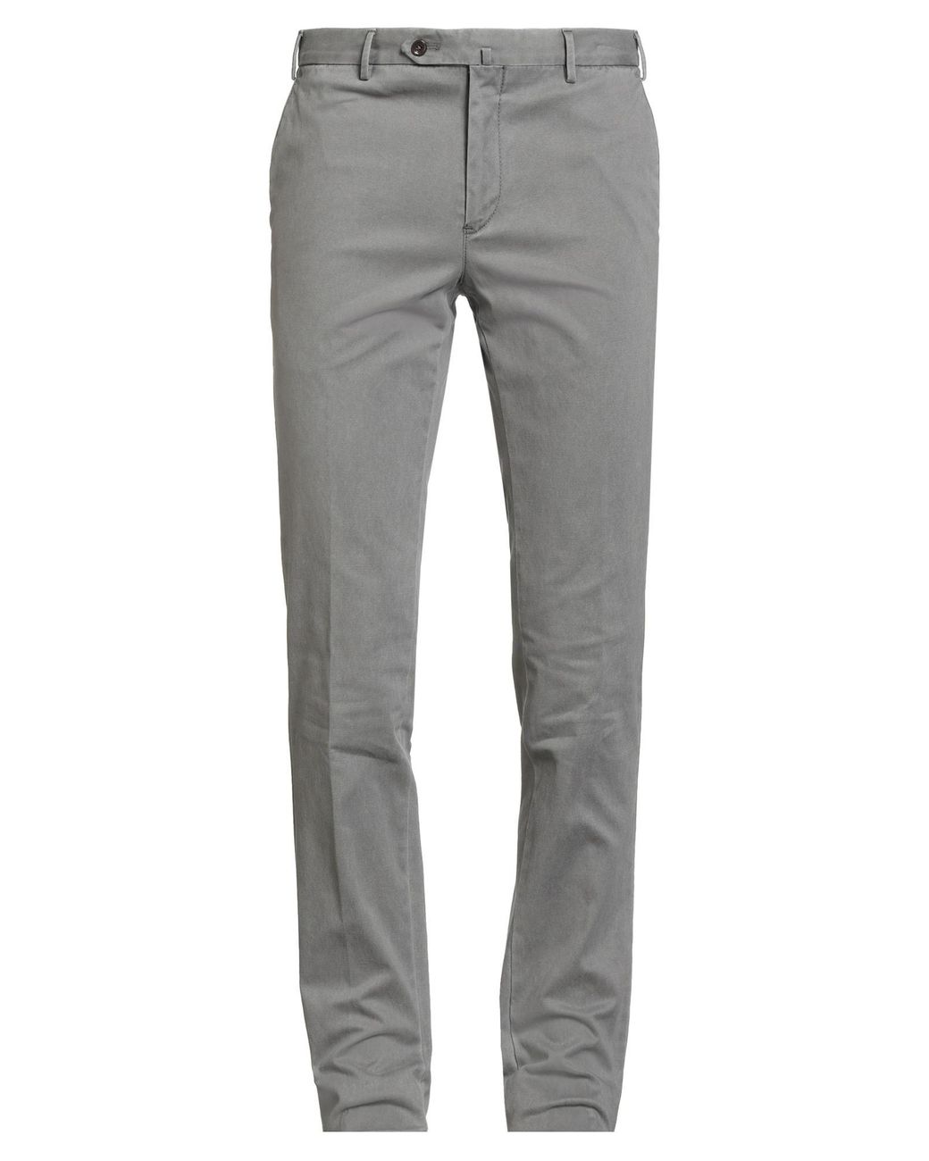 PT Torino Gray Pants Cotton, Elastane for men
