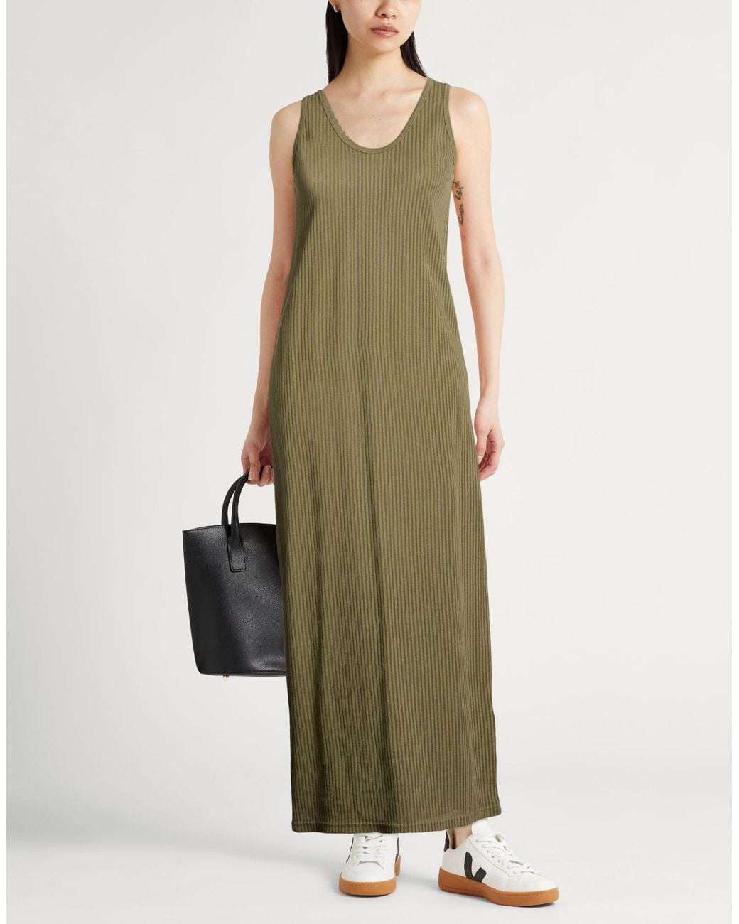 Crossley Green Maxi Dress Cotton, Linen, Polyamide