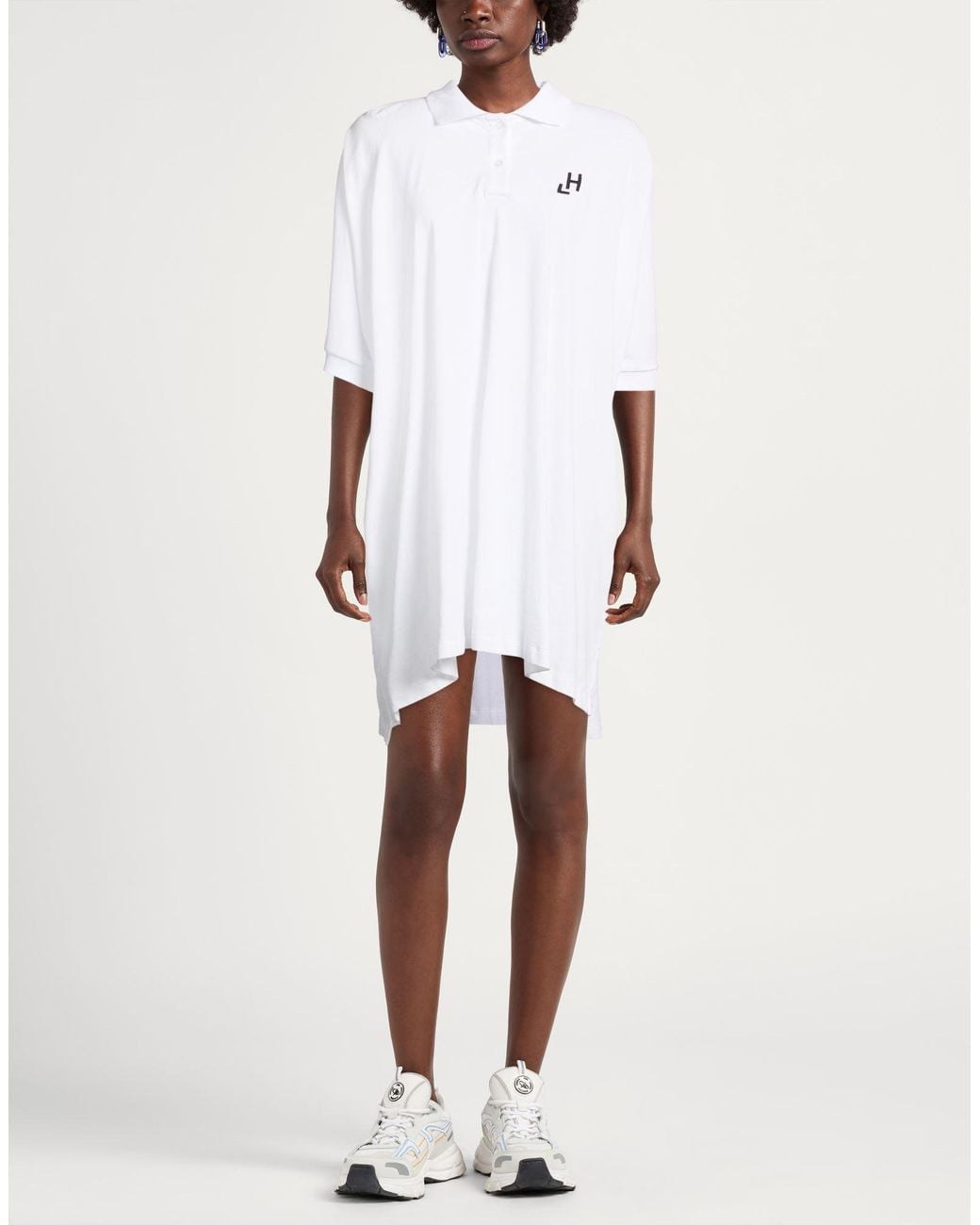 hinnominate White Mini Dress Cotton