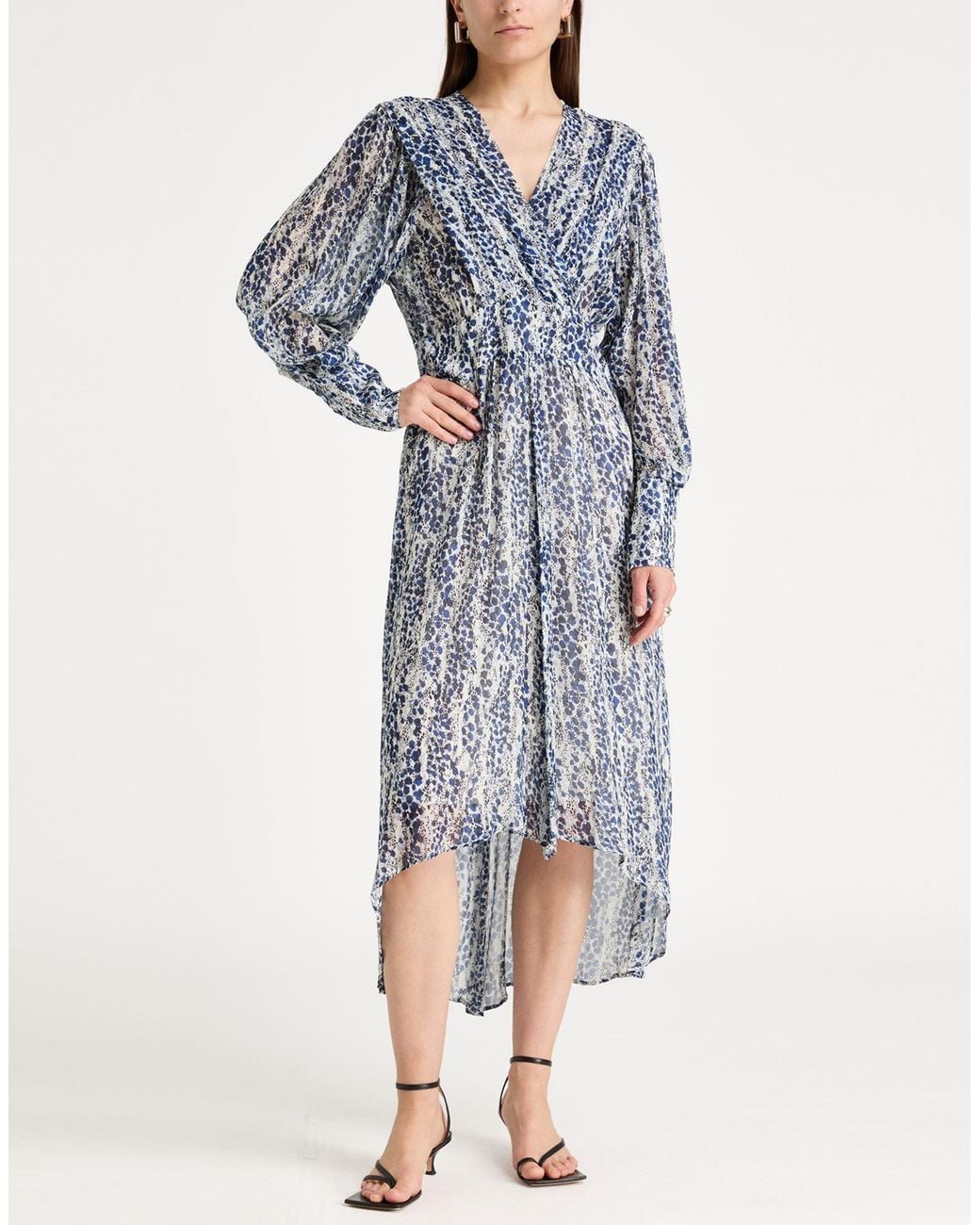 Dondup Blue Maxi Dress Viscose