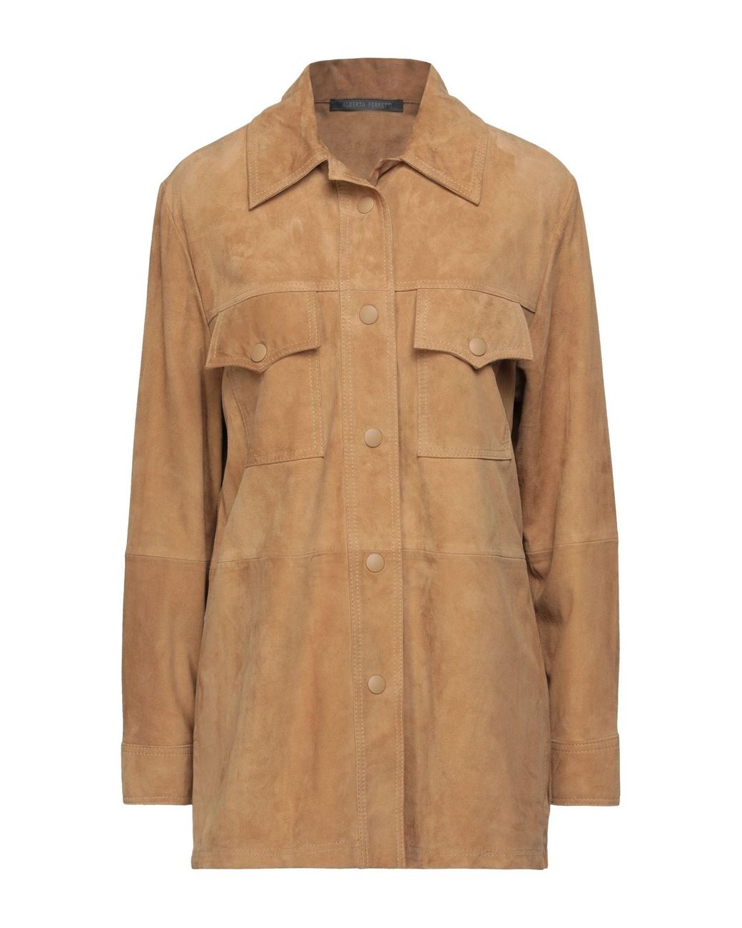 Alberta Ferretti Natural Camel Shirt Goat Skin