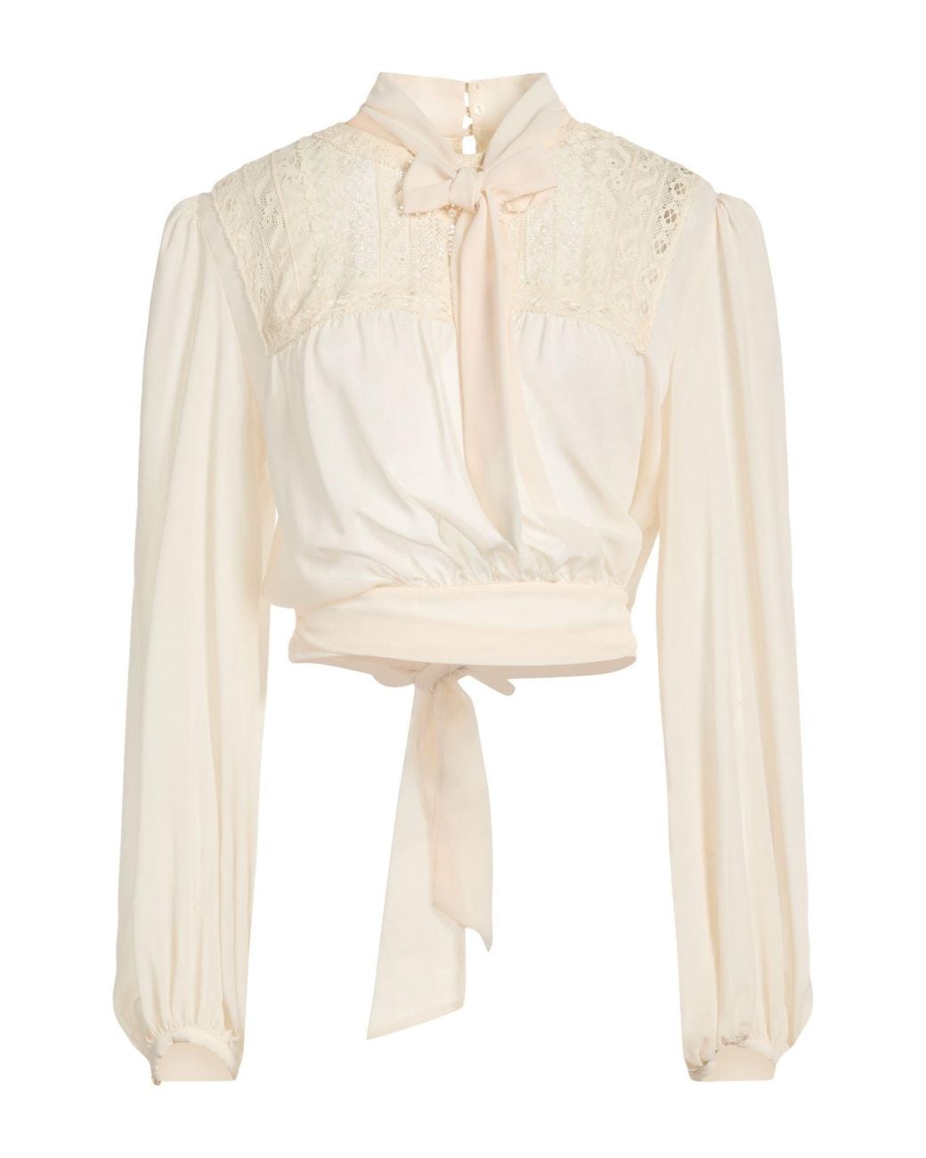 Elisabetta Franchi White Ivory Top Polyester, Cotton