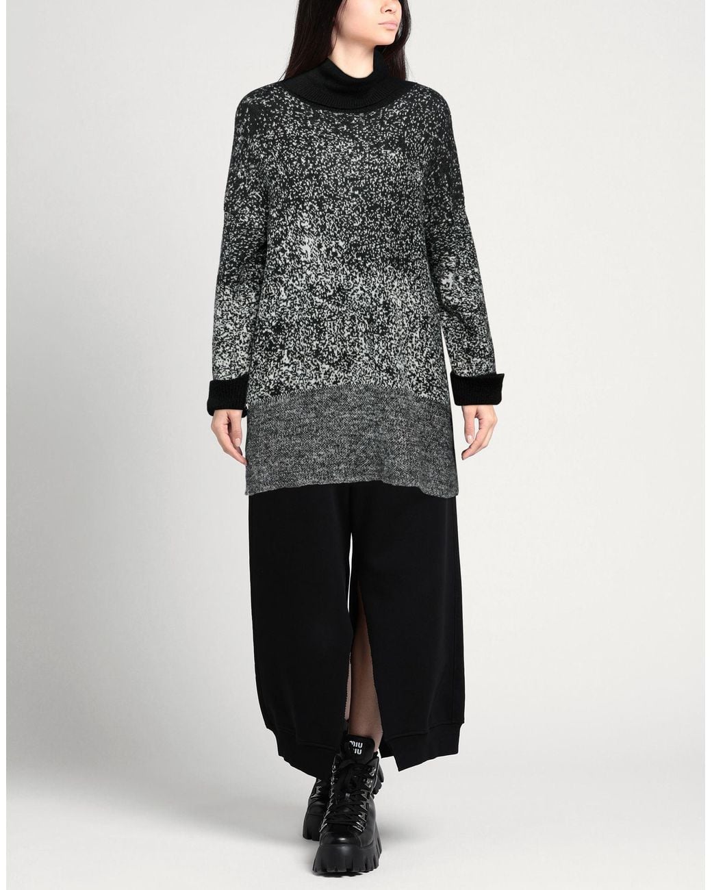 Manila Grace Black Turtleneck Acrylic, Polyamide, Mohair Wool