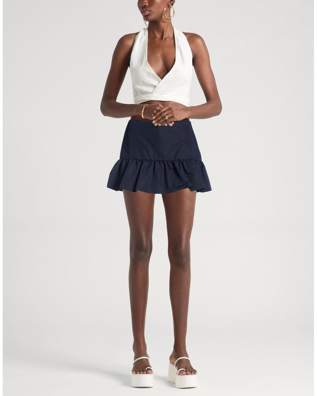 Sandro Blue Shorts & Bermuda Shorts Cotton, Acetate, Polyamide