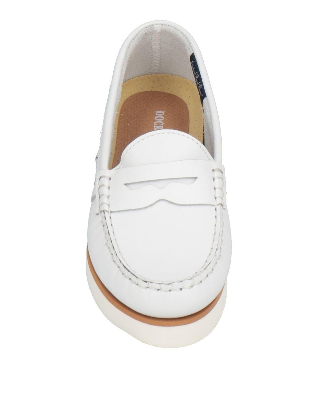Docksteps White Loafers Soft Leather