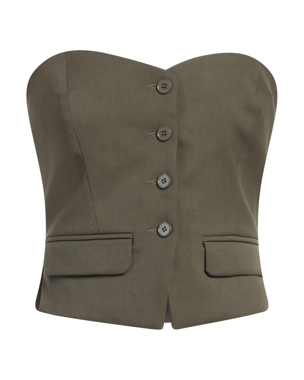 Aniye By Green Military Top Polyester, Viscose, Elastane