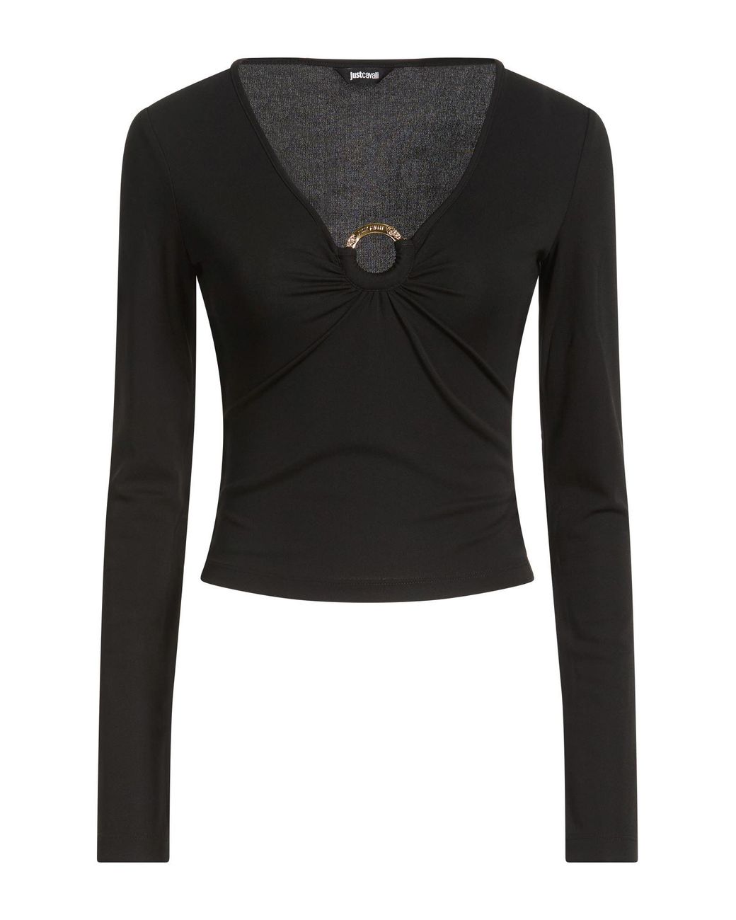 Just Cavalli Black Top Polyester, Elastane