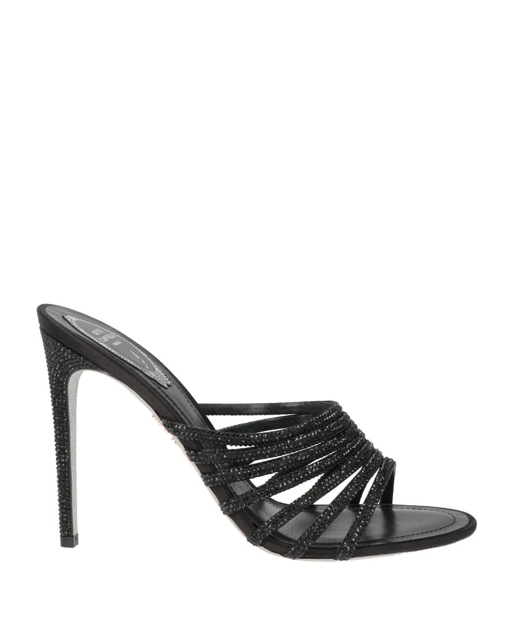 Rene Caovilla Black Sandals Textile Fibers