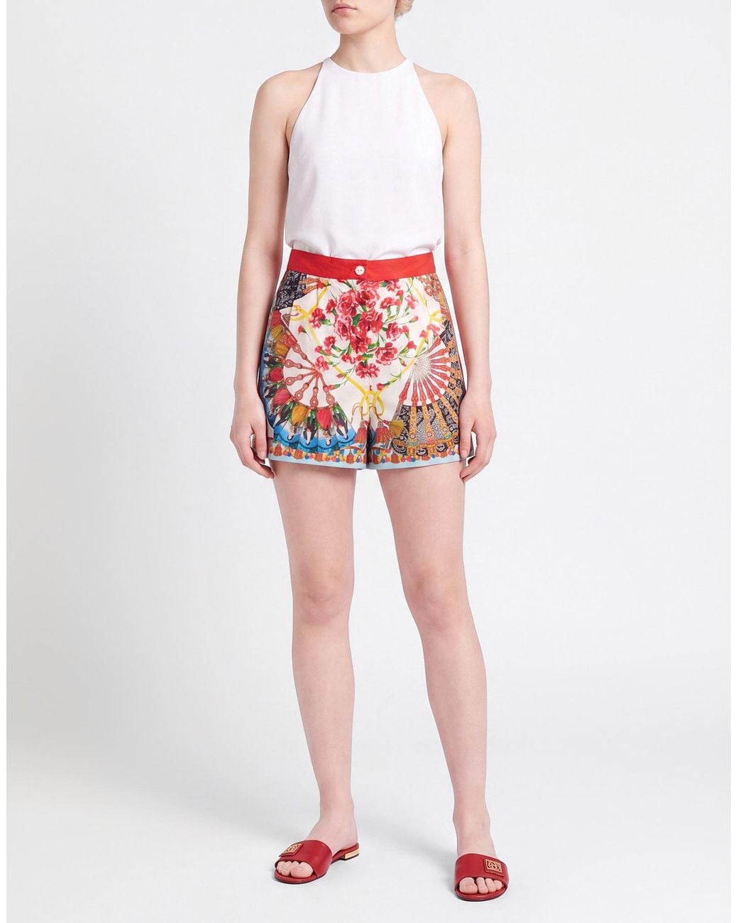 Dolce & Gabbana Red Shorts & Bermuda Shorts Cotton