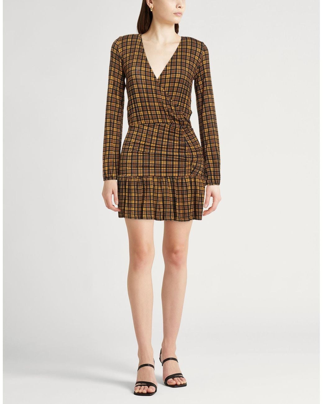 Liu Jo Brown Mini Dress Viscose, Elastane, Polyester
