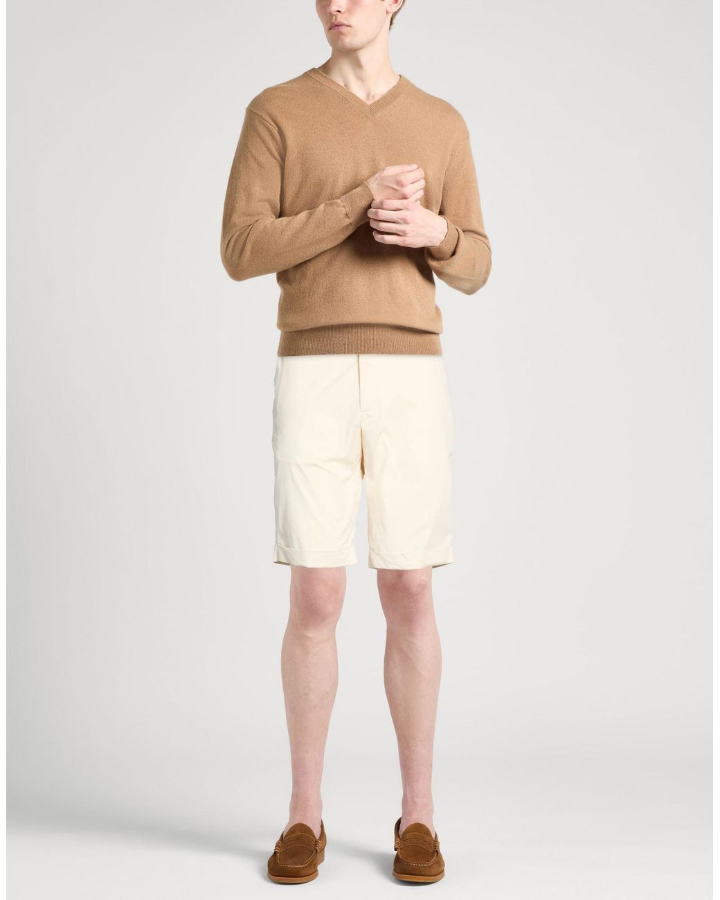 Tombolini Natural Shorts & Bermuda Shorts Cotton, Polyamide, Elastane for men