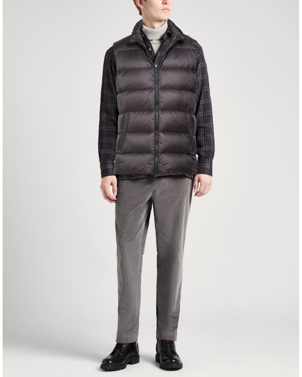 Herno Gray Vest Polyamide for men