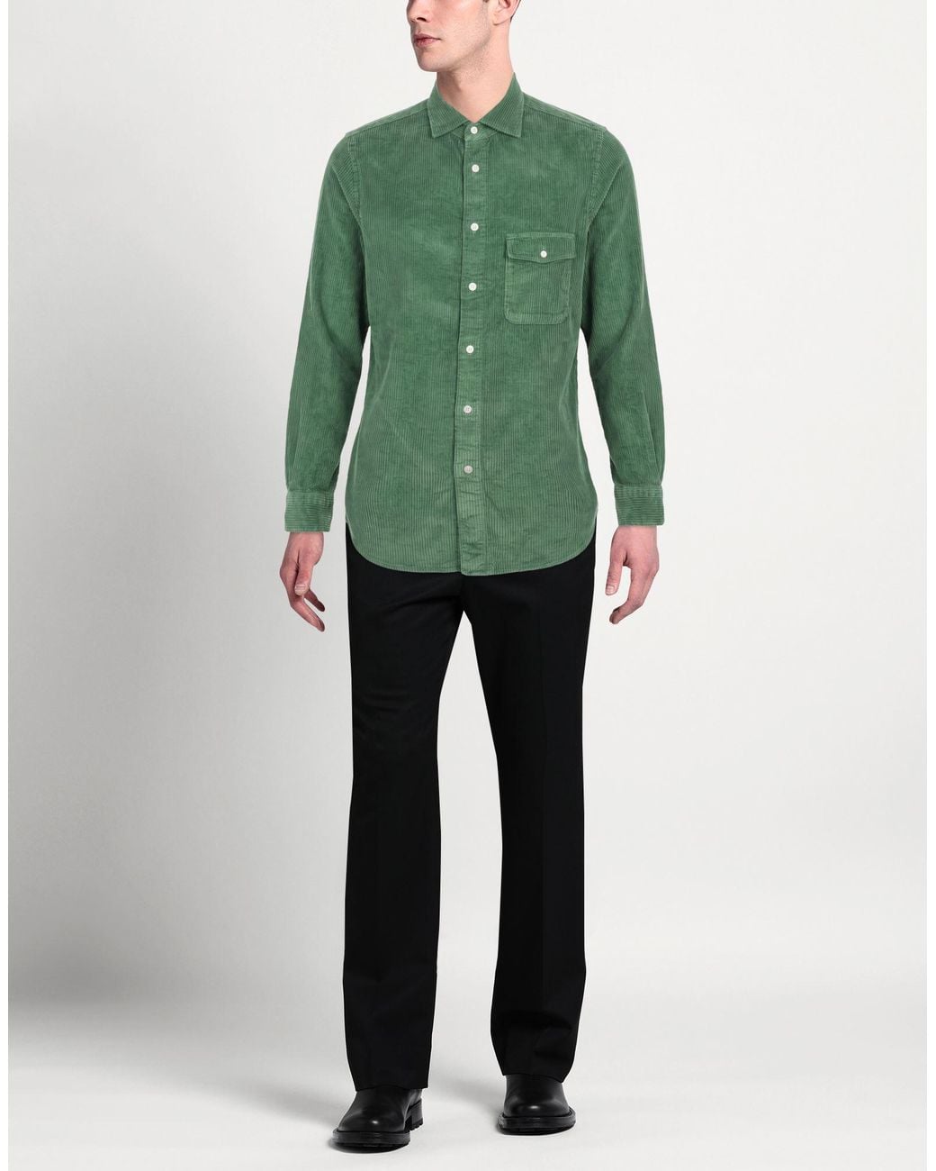 Camisa Finamore 1925 de hombre de color Green