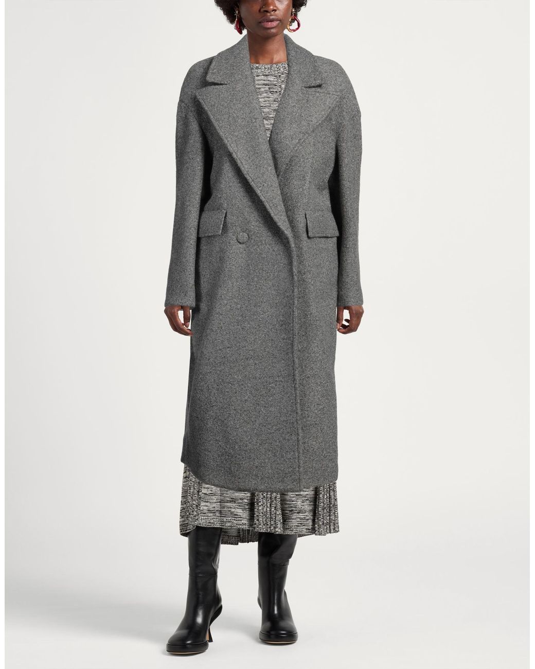 Cristinaeffe Gray Coat Polyester