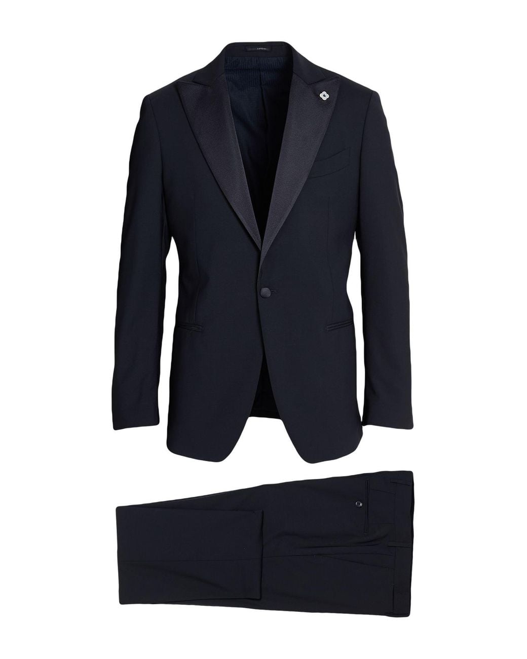 Lardini Blue Suit Wool, Elastane for men