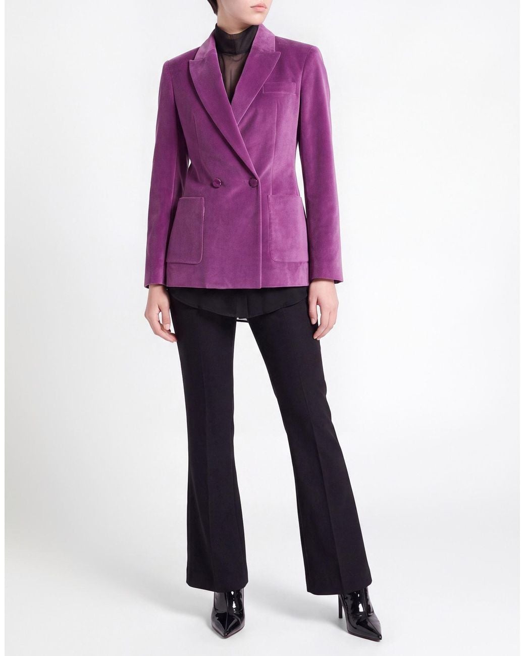 Kocca Purple Blazer Cotton, Elastane