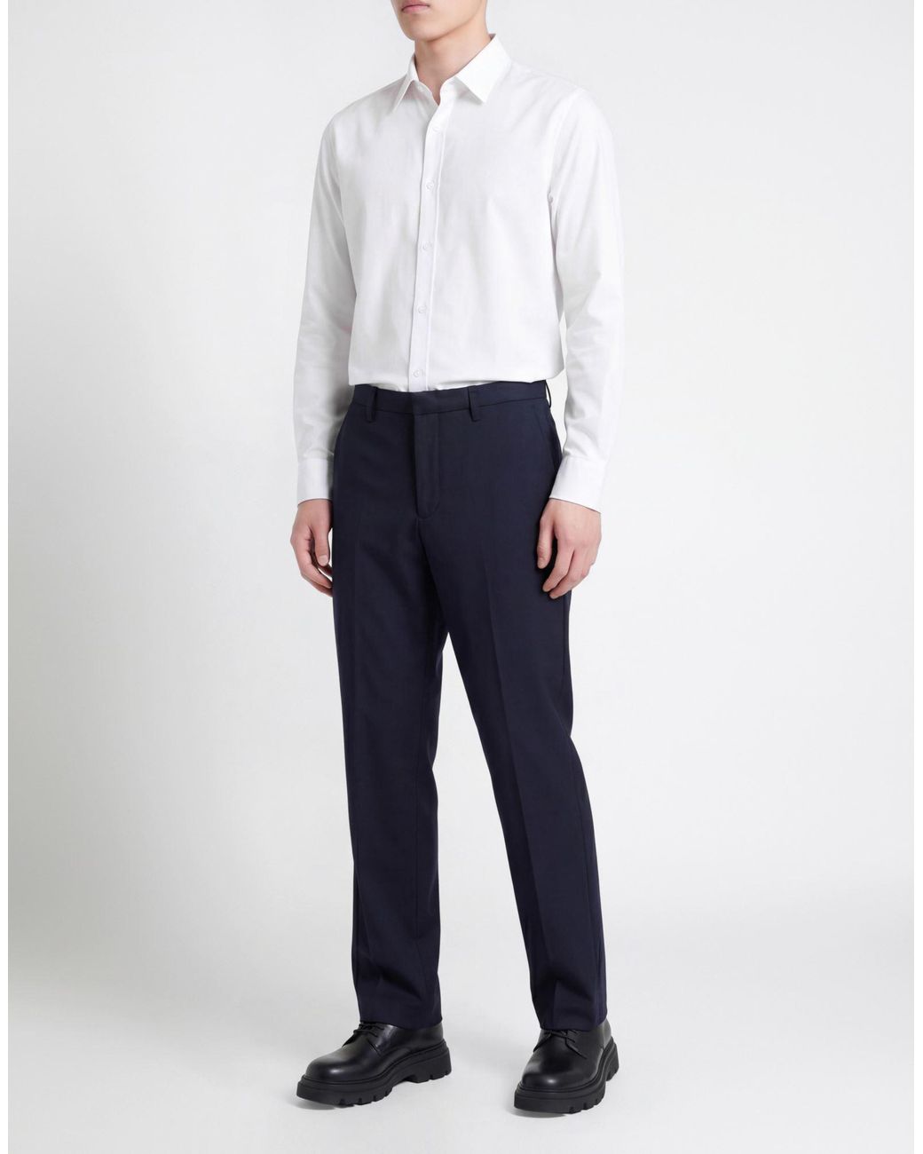 Department 5 Blue Pants Virgin Wool, Polyester, Elastane for men