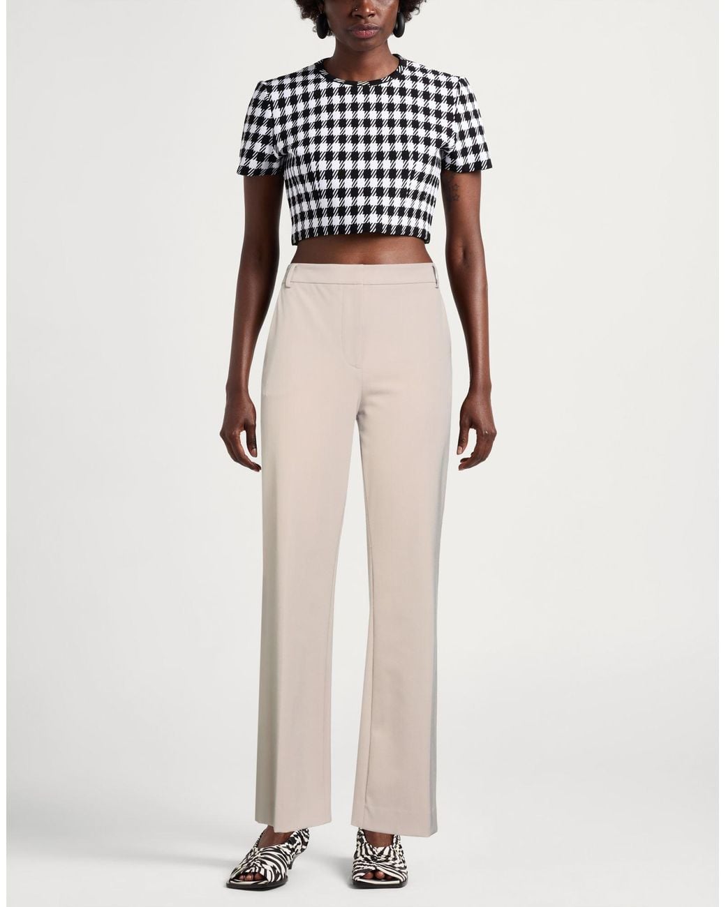 Antonelli White Pants Polyester, Virgin Wool, Elastane