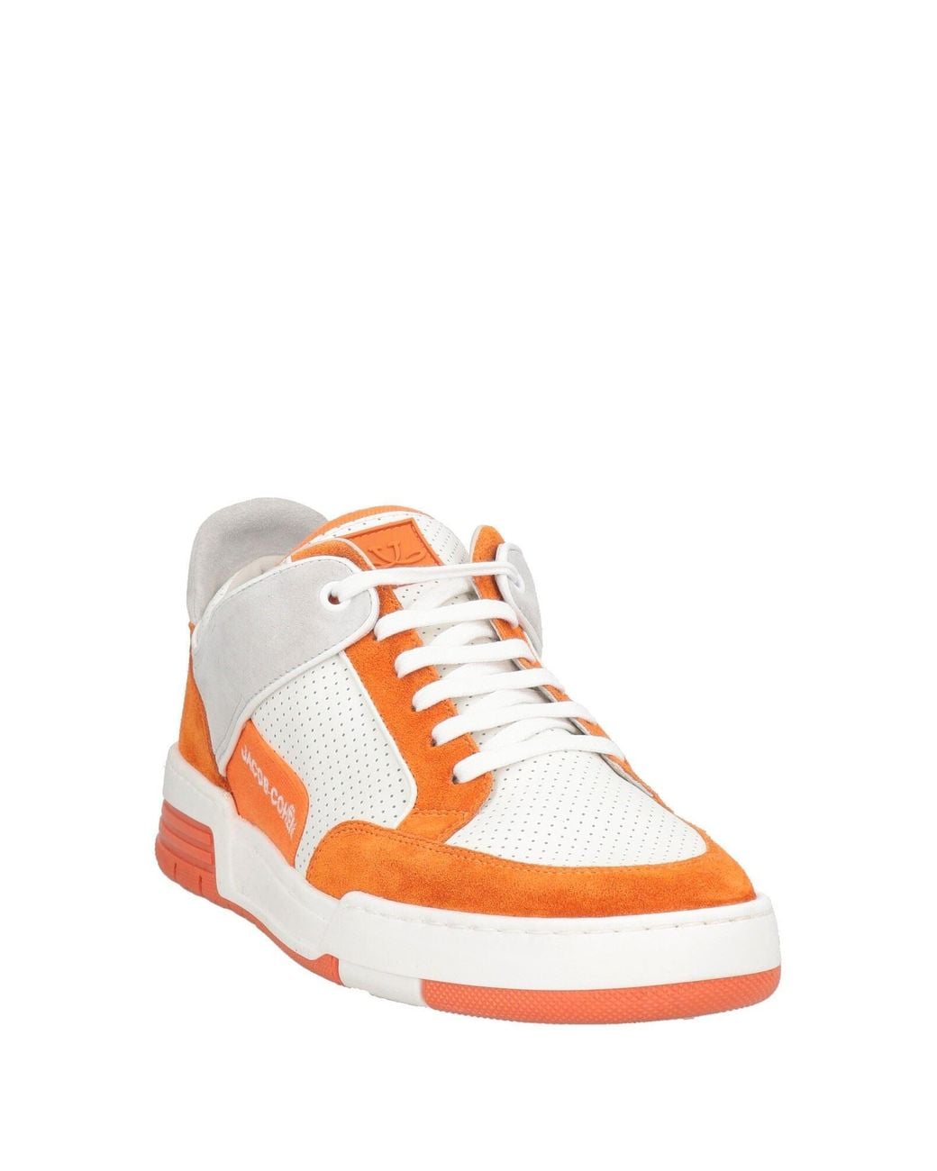 Jacob Cohen Orange Sneakers Leather, Textile Fibers for men
