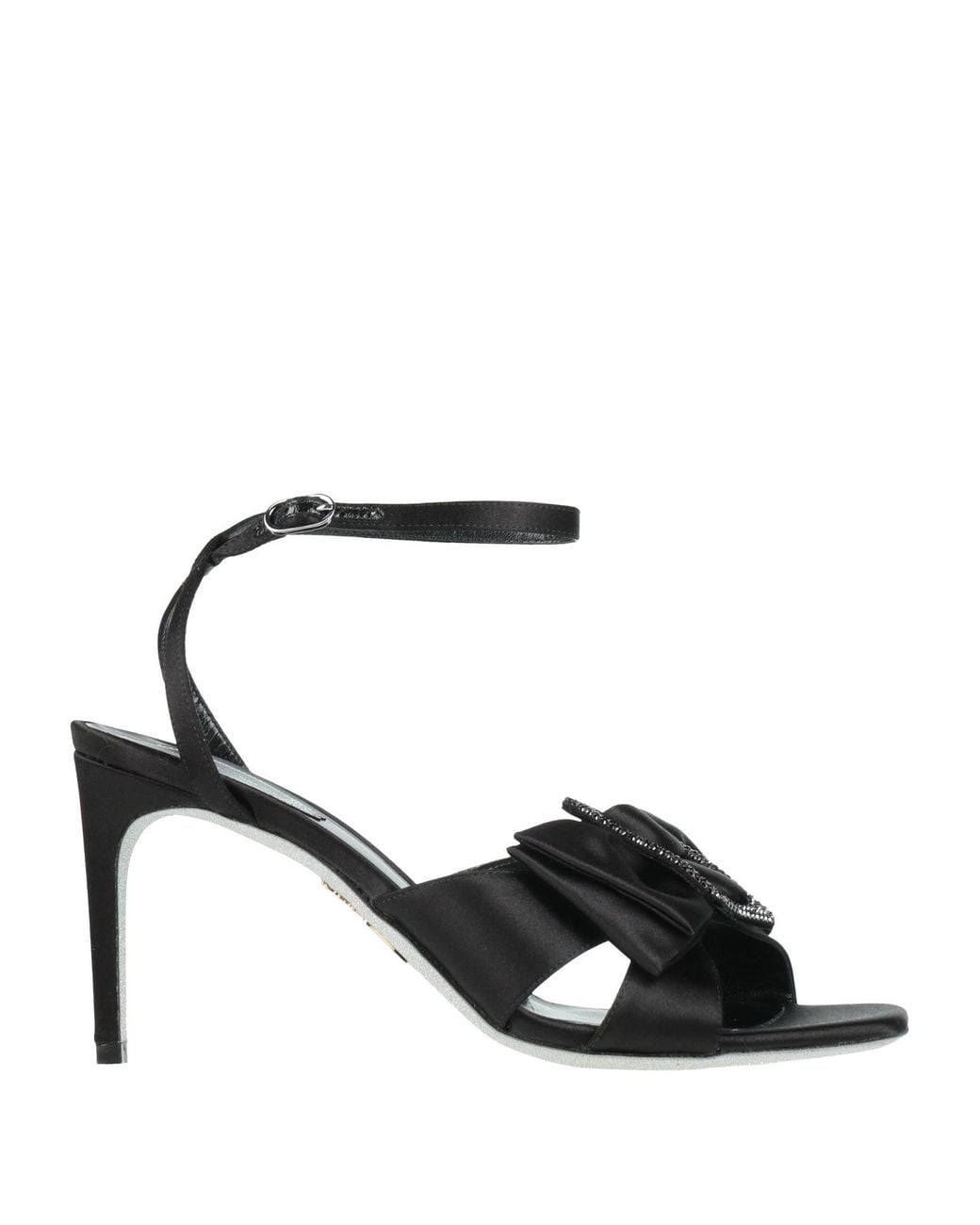 Rene Caovilla Black Sandals Textile Fibers