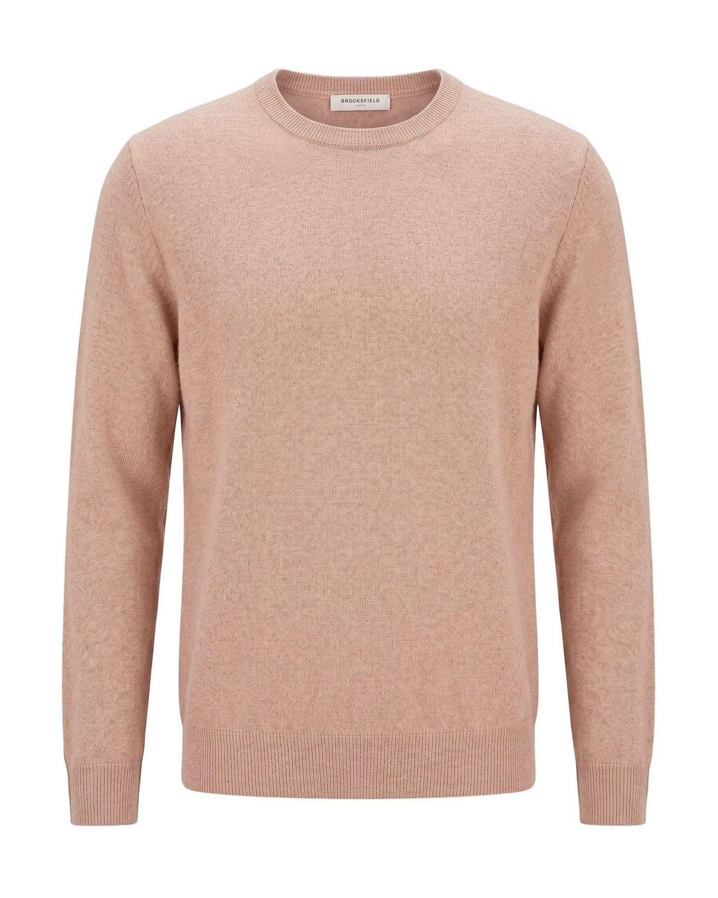 Brooksfield Pink Sweater Virgin Wool for men