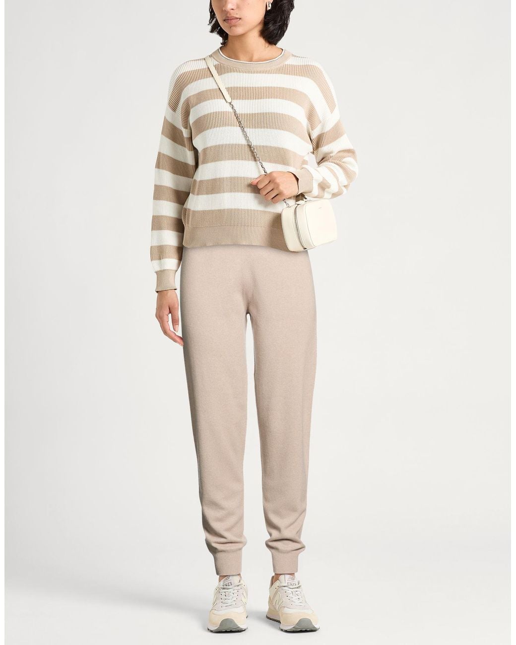Fabiana Filippi Natural Pants Virgin Wool, Silk, Cashmere