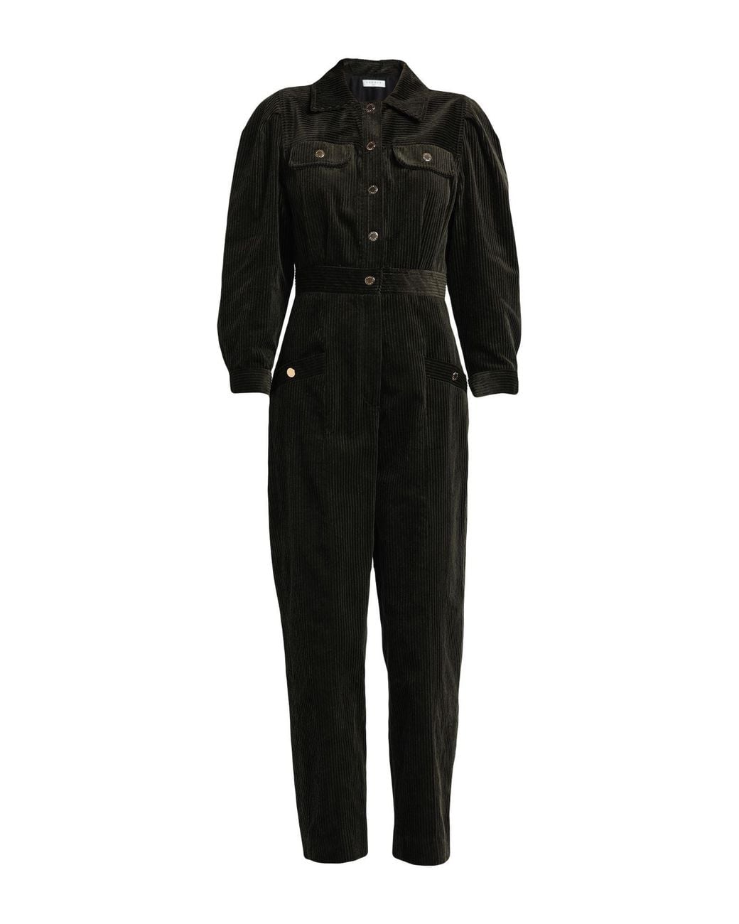 Sandro Black Military Jumpsuit Cotton