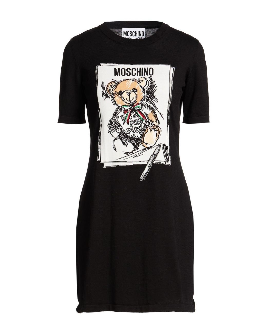 Moschino Black Mini Dress Cotton