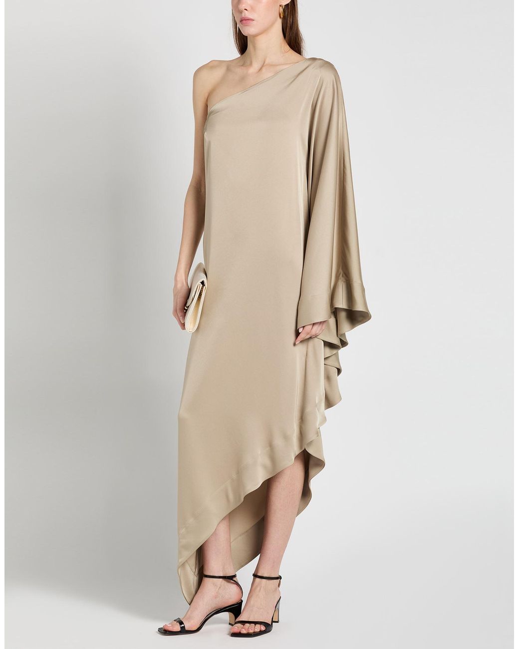 Alexandre Vauthier Natural Midi Dress Acetate, Polyester
