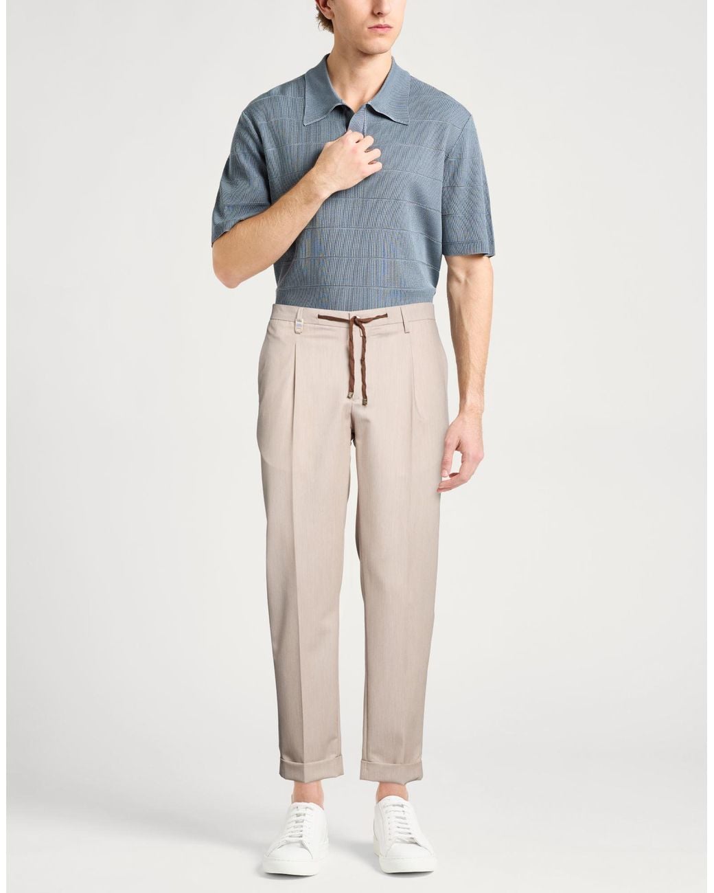 Barbati Natural Pants Polyester, Viscose, Elastane for men