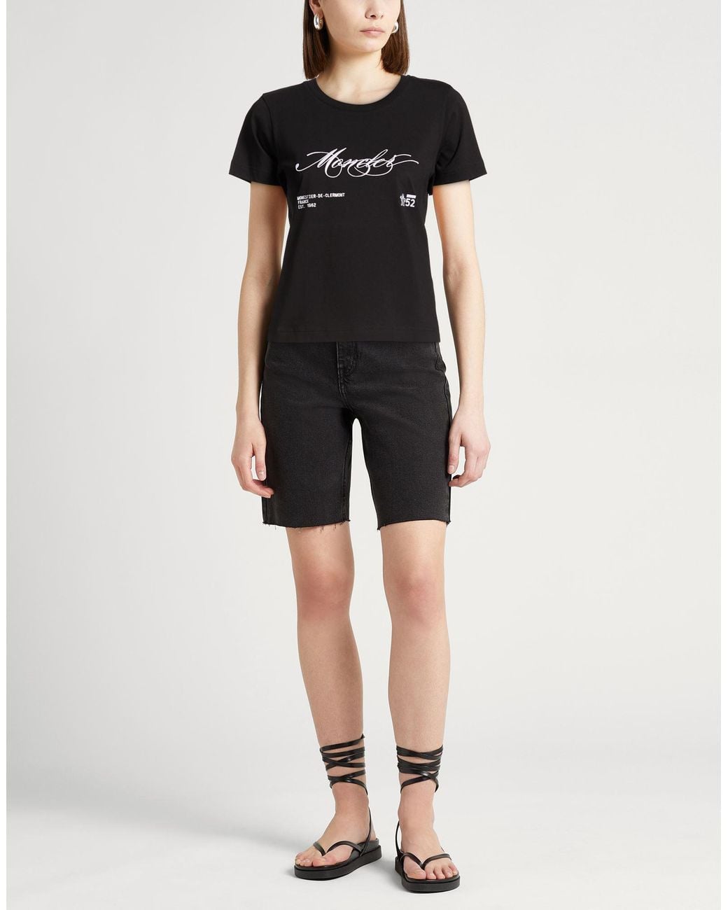 Moncler Black T-Shirts
