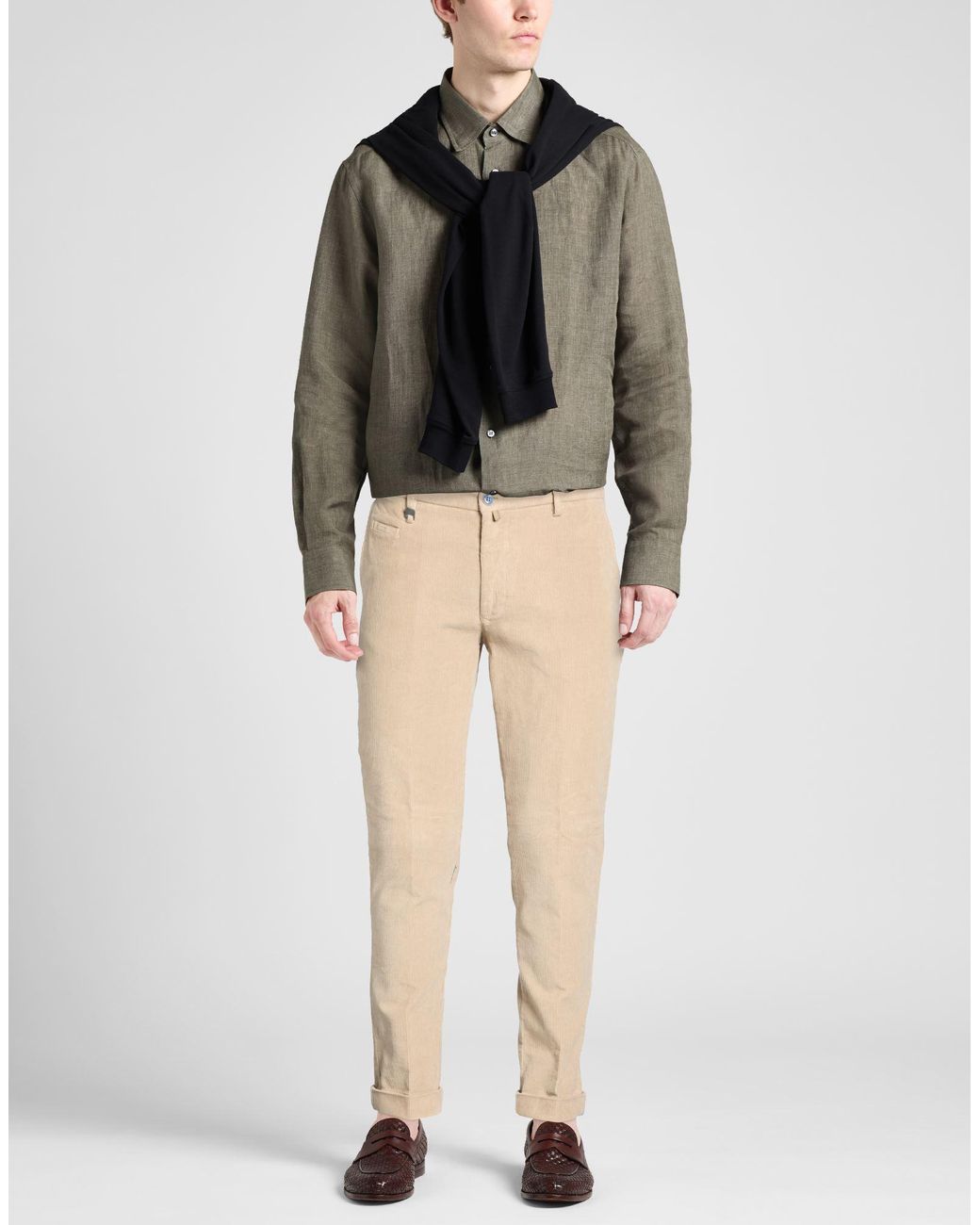 Barbati Natural Pants Cotton, Elastane for men