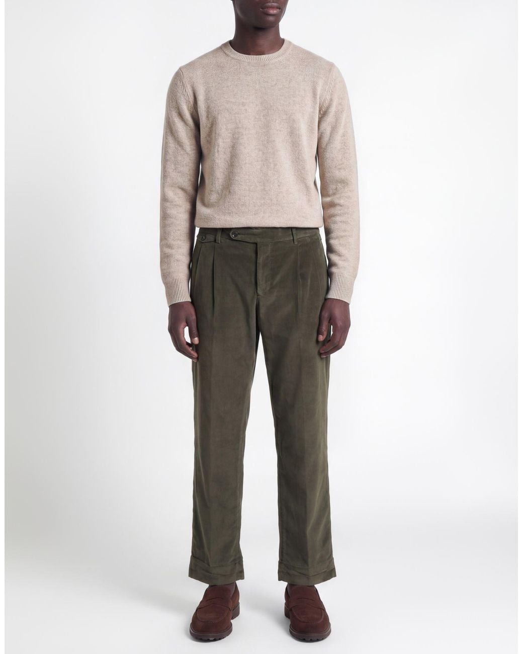 Briglia 1949 Green Military Pants Cotton, Modal, Elastane for men