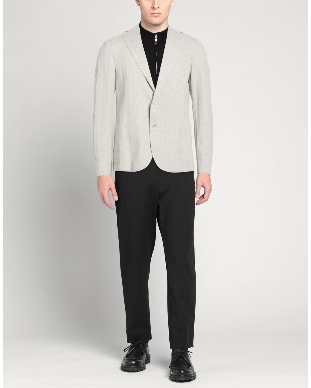 Eleventy White Blazer Polyester, Cotton, Polyamide, Elastane for men
