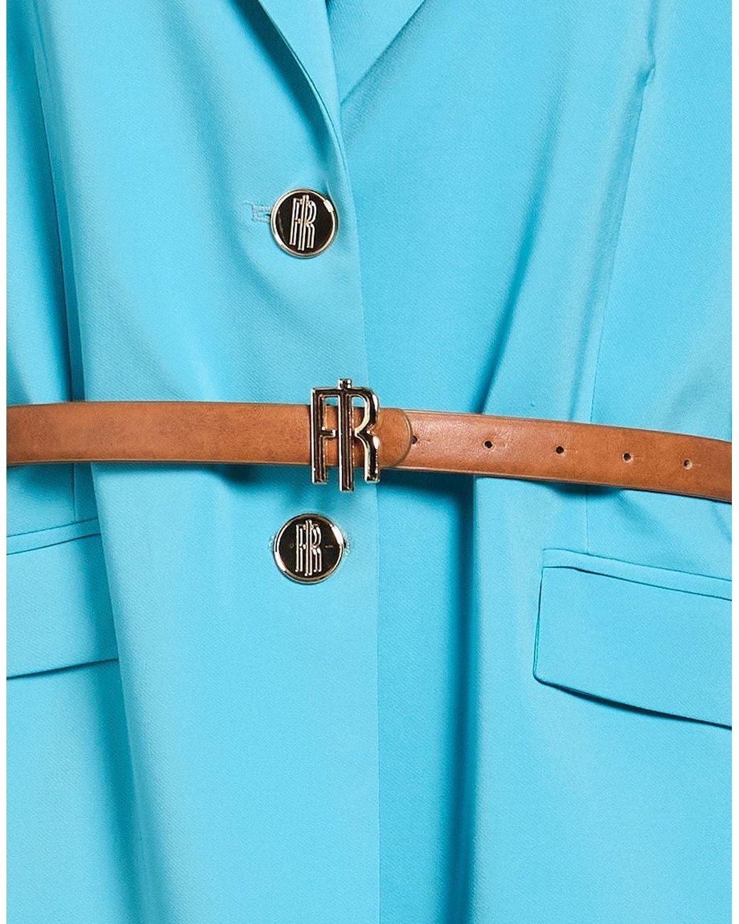 Fracomina Blue Sky Blazer Polyester, Elastane