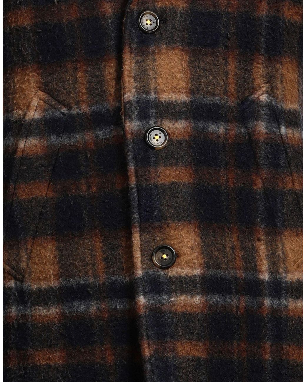 Manuel Ritz Black Camel Coat Polyester, Wool for men