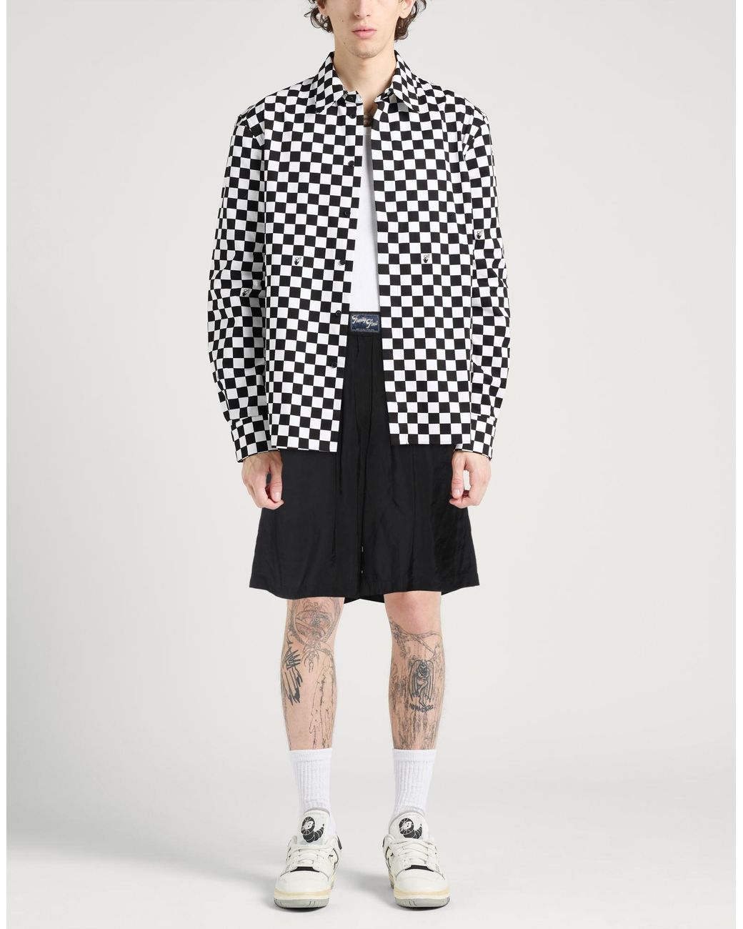 FAMILY FIRST Black Shorts & Bermuda Shorts Cupro, Polyester for men