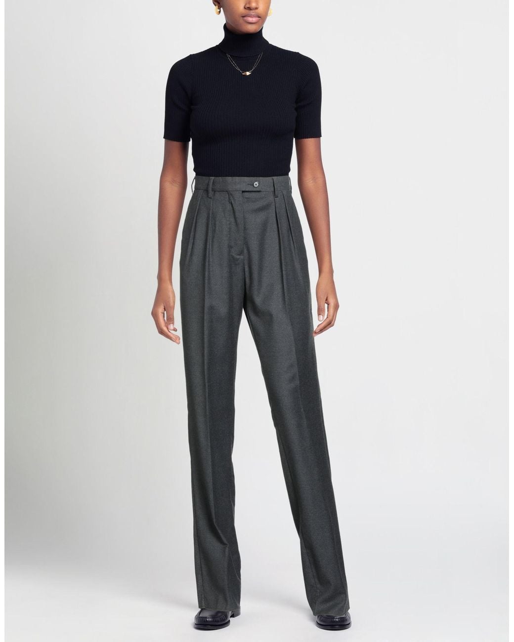 Gabriele Pasini Gray Pants Virgin Wool, Elastane