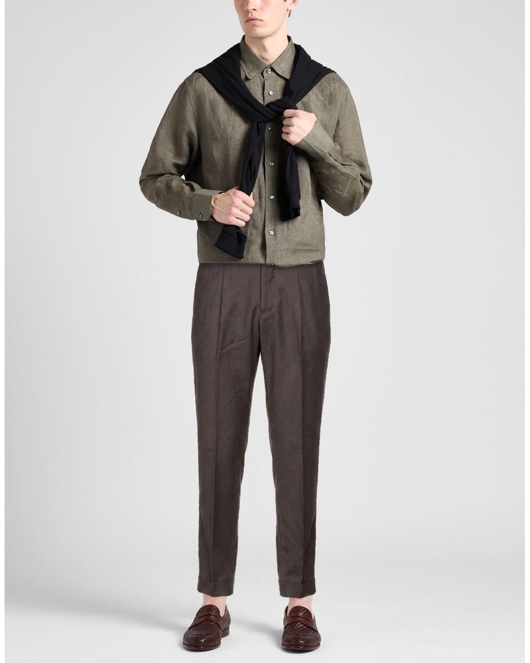 PT Torino Gray Pants Virgin Wool, Elastane for men