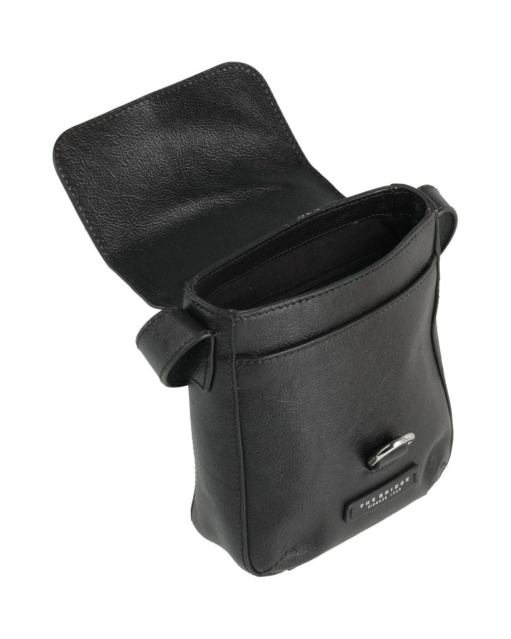 The Bridge Black Cross-Body Bag for men