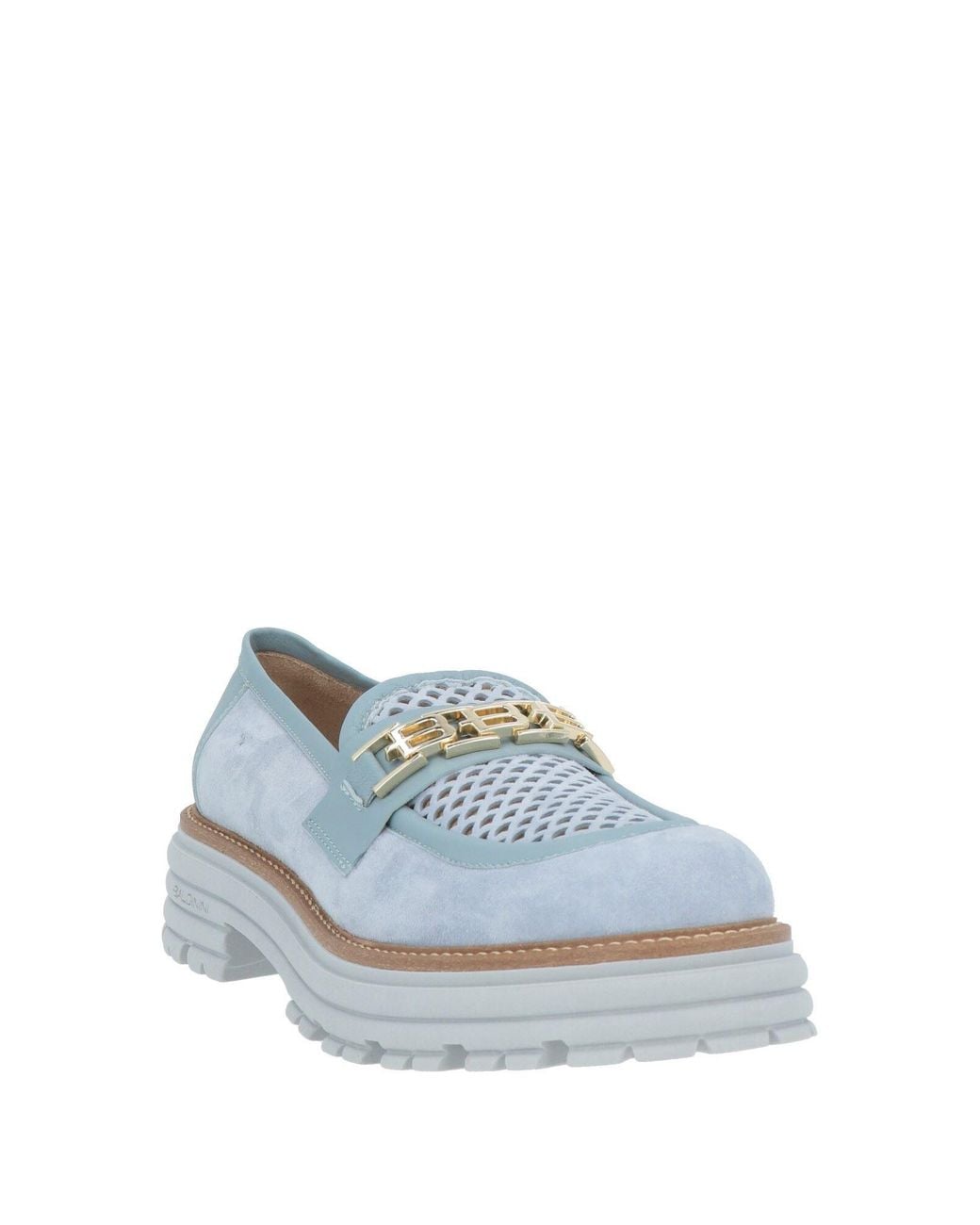 Baldinini Blue Loafers Leather