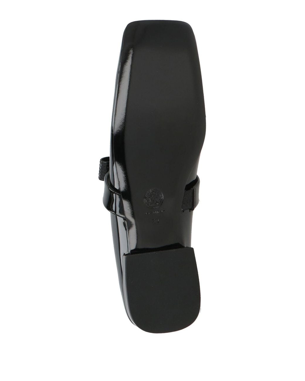 Versace Black Ballet Flats Leather