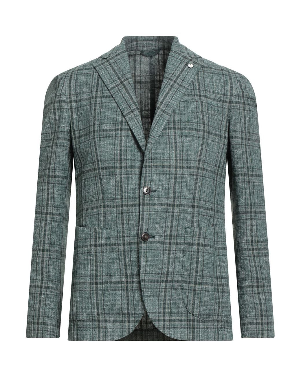L.b.m. 1911 Green Blazer Cotton, Polyester for men