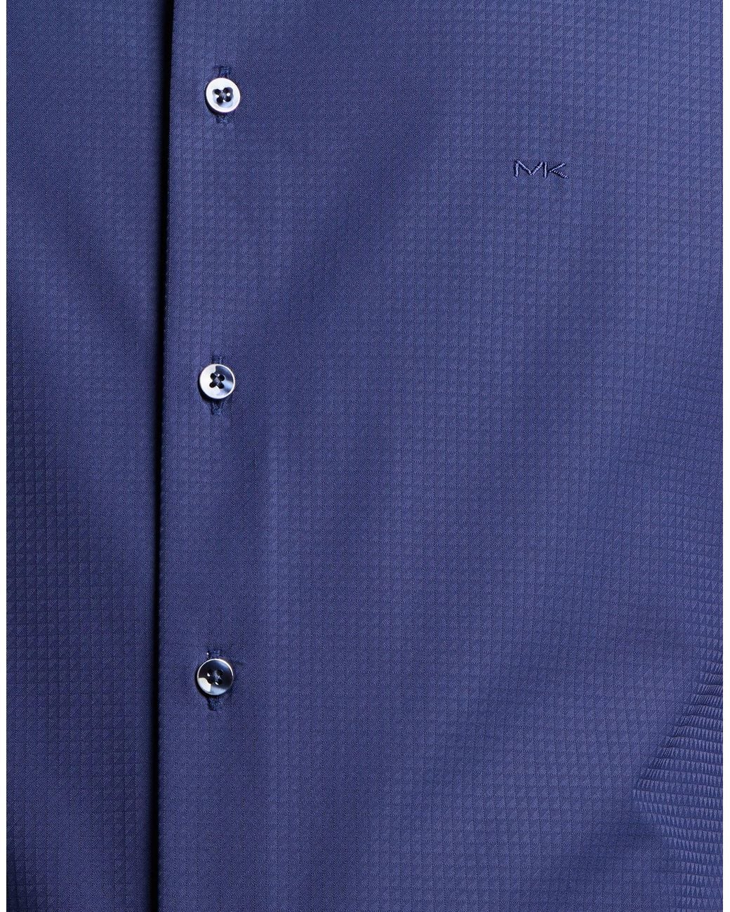 Michael Kors Blue Shirt Nylon, Elastane for men